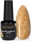 KIEVSKAYA Diamonds Rubber Base Kievskaya Nr. 18 15ml | Bază rubber color nude caramel cu particule aurii (DRBK-18)