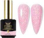 Everin Rubber Base Everin Amber Collection 03 - Bază rubber Roz Pastel cu Fulgi Aurii Irizați, HEMA & TPO Free, 15ml (AC03)