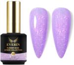 Everin Rubber Base Everin Amber Collection 07 - Bază rubber Lila Pastel cu Fulgi Irizați, HEMA & TPO Free, 15ml (AC07)