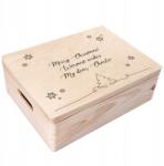 Creative Deco Karácsonyi doboz egyedi kívánságokkal, ajándék karácsonyra, 40x30 cm (JANCDSD140CUSTOMXMASTREEMINFBM)