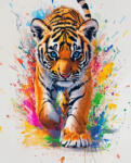 Alkotásutca Festékes tigris - Számfestő készlet kereten 40x50