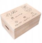 Creative Deco Emlékdoboz gyermeknek ajándék születésre keresztelőre születésnapra 30x20 (JANCDSD130CUSTOMBEARLINEFBM)