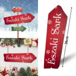  Nyomtatott dekorkarton - Északi sark útjelző 26cm - csinaldmagadshop