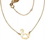 Lovrin Ezüstözött, aranyozott 925-ös nyaklánc origami madárral, 1, 59g, elegáns, divatos ajándék (Lovrin 52640)