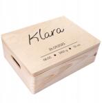 Creative Deco Emlékdoboz születésre, ajándék keresztelőre, anyakönyvi kivonat Uv nyomtatással, 40x30x14 cm (JANCDSD140CUSTOMSTARSIMPLEFBM)