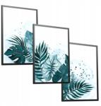  Monstera Levelek Zöld 3 db-os poszter szett 50x70