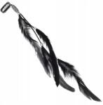  Hajcsat fesztiválokra, fekete boho tollakkal, hosszú, ideális (5905884064436)