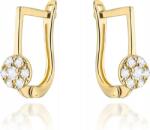 Lovrin Arany fülbevaló 585-ös karátos, karika formájú, cirkónia kövekkel díszítve, angolkapoccsal (Lovrin)
