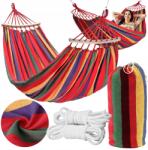 Lewer XXL Kétszemélyes Kerti Háló, Erősített, Nagy Méretű, Akasztóval Táska (HAMAK 2 OSOBOWY OGRODOWY HUŚTAWKA)