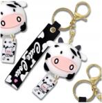 EdiBazzar Krowa Mućka kulcstartó, ajándék táskához, női kézitáskához, fehér kulcstartó (5905884053522)