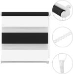 Euro-Home Eurohome Dupla Roló Felhelyezhető Rögzítéssel, Fúrás Nélkül, 120 x 150 cm, Fehér-Fekete (B08XX5JCRJ)