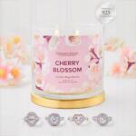 Charmed Aroma Gyertya cirkónia köves gyűrűvel, 925-ös ezüst, Cherry Blossom (Cseresznyevirág) illatú, Charmed Aroma, XS-es méret (4260676682474)