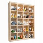 Creative Deco Apróságok tárolására alkalmas polc rendszerező fa játékautó figurák 20 rekeszes (X002EPHFGT)