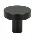 B&B Kerek fekete fém bútorfogantyú szekrényhez, fiókhoz, bútorokhoz (G102 CZ)