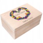 Creative Deco Fa ajándékdoboz anyának születésnapra, esküvőre, évfordulóra, gravírozott, 30x20x14 (JANCDSD130BCUSTOMMDAYFLOWER2FBM)