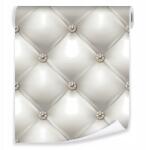 Wallarena 3D steppelt tapéta, fehér bőr hatású, hálószobába, nappaliba, falra, vlies alapon (Tapeta Na Ścianę Tapety Rolka 1032)