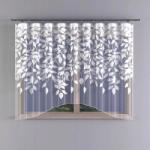 Wisan Modern kész függöny jacquard fehér rojtos levelek Voltana 230x170 cm (AW5900386298365)