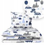 Ankras Ágyneműhuzat 135x100 Gyerek 2EL 100x135 Kiságyhoz (CARS P-2 135/100 40/60 NIEBIESKI / SZARA)