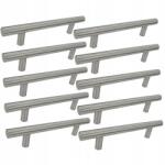 B&B 10 x Bútorgomb Reling 128 mm ezüst Szekrény fogantyú fém (Z10 U101 L128 BS)