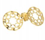 Lovrin Aranyozott női fülbevaló, 925-ös sterling ezüst, divatos áttört mintás, stekkeres (csavaros) rögzítéssel (45740095)