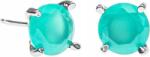 Lovrin 925-ös ezüst fülbevaló türkiz színű középső kővel, női, finom
