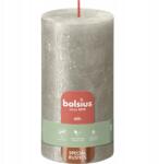 Bolsius Rusztikus, pecsétes hatású, dekorációs gyertya, pezsgőszínű, Rustic Shimmer, Bolsius, 13 cm (8717847150905)