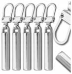  Ezüst színű fém akasztó szett cipzárakhoz, 5 db, húzózár fogantyú (Zestaw 5 sztuk srebrnych metalowych zawieszek)