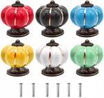  Kerámia Gombok Retró Szekrényekhez 6 Szín 6 Darab Díszítő Dekoratív (zet-4)