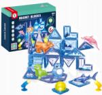  Mágneses Építőkockák 44EL Világító Puzzle 124A-1 +ajándék