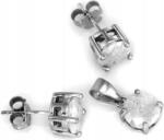 Lovrin Ezüst 925 szett, fülbevaló (stiftes) és medál, 5.0 kiváló ajándék (Lovrin 45594)