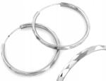 Lovrin Divatos, 925-ös ezüst karika fülbevaló nőknek, ajándékba, 2, 52g, 25mm, zsanéros záródással