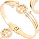  Merev karperec arany színű sebészeti acélból, 18K arannyal bevonva, női (BRANSOLETKA ZE STALI CHIRURGICZNEJ 316L 18k)