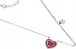 Lovrin Ezüst nyaklánc 925 piros szív medállal 2, 67g divatos "s" modell (Lovrin 51643)