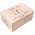 Creative Deco Esküvői doboz gravírozással, ajándék esküvőre saját szöveggel, Uv nyomtatás 30x20 (JANCDSD130CUSTOMWEDDOVESTPTFBM)