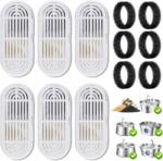  6 db-os macska itatószökőkút szűrő, kompatibilis a 3, 2 literes/108 unciás kisállat adagolóval (MK-ZDLX-6P)