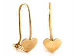 Lovrin Arany szív fülbevaló 585-ös, akasztós, kislányoknak, 0.61g, ajándékba, 14 karátos (56591494)