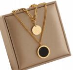  Női Aranyozott Boho Nyaklánc Celeb Stílusban 18K 316L Sebészeti Acélból (Elegancki Naszyjnik Kolia Celebrytka)