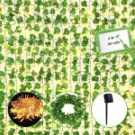  LED-es Solar Füzér Borostyán Levél Mintával, 2 m, 20 Led Diódával (B0C5HNVK66)