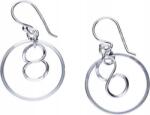 Lovrin Ezüst 925 karika fülbevaló végtelen jellel, egyedi design ajándékba (Lovrin 47182)