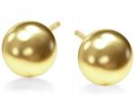 Lovrin Arany fülbevaló 585 sima félgömb 6mm-es stekkeres kövek nélkül ajándékba