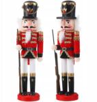 Korbi Diótörő Fa Figura Karácsonyi Dekoráció Katona 30 CM v2 (Korbi DZIADEK DO ORZECHÓW 2)