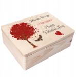 Creative Deco Valentin napi doboz gravírozással üdvözlő ajándék szeretteinek 40x30 (JANCDSD140BCUSTOMLOVETREEBOXFBM)
