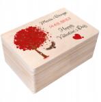 Creative Deco Valentin-napi gravírozott doboz ajándék kívánságokkal a szeretett személynek 30x20 (JANCDSD130BCUSTOMLOVETREEBOXFBM)