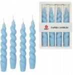  Kúpos, spirális, illatmentes dekorációs gyertyák, kék, 19 cm, 4 darabos szett (B0CC1H2R2T)