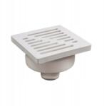 MAAN Egyszerű csatorna összefolyó műanyag ráccsal, 50 100 x 100 mm, Fehér (5180)