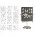 Allbag Sablonok Műhóhoz Karácsonyi Díszek Mintakészlet Többször Használható (SZABLON005)