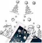  Karácsonyi ablak matrica szett ablak karácsonyfa dekoráció (Zestaw Świątecznych Naklejek na szybę)