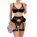  Elen erotikus fehérnemű szett, fekete L