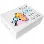 Creative Deco Gravírozott ajándékdoboz keresztelőre, emlék a szent keresztelőről, 40x30 (JANCDSD140CUSTOMBAPTISMANGELFBM-W)