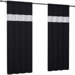 NOW-ART Kész függöny, sima, 145x180 cm, cirkónia kövekkel, ráncoló szalaggal, flitterekkel, csipeszekkel (59071672050 czarny)